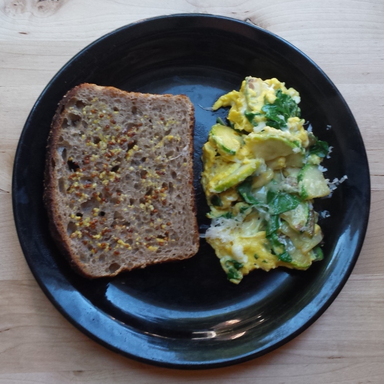 Green Eggs with Mustard Toast - Vegetal Matters